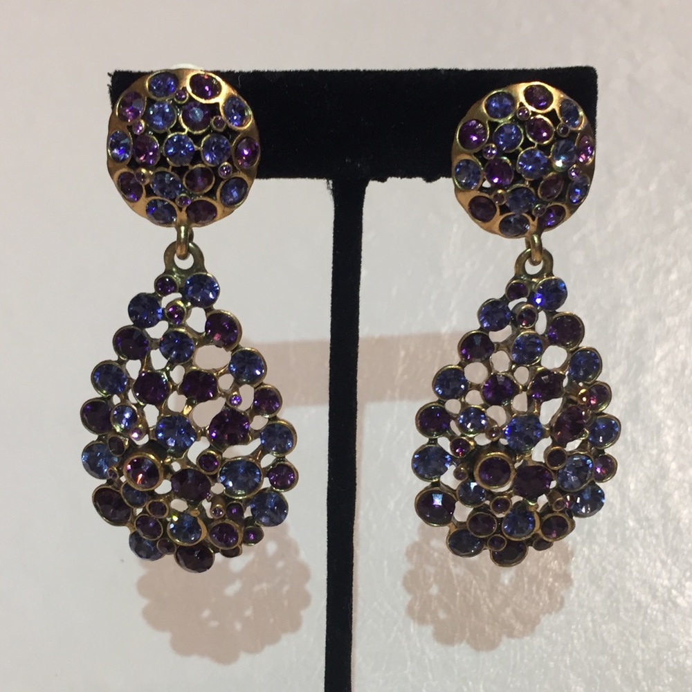 Authentic Oscar de la Renta crystal earrings - Picture 5 of 5